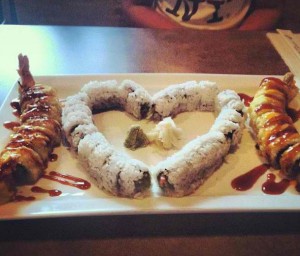 Ninja "loves" it's customer. Here are two portions of Amazing Shrimp and California Rolls.  Photo Credit: Lauren Vandenberg
