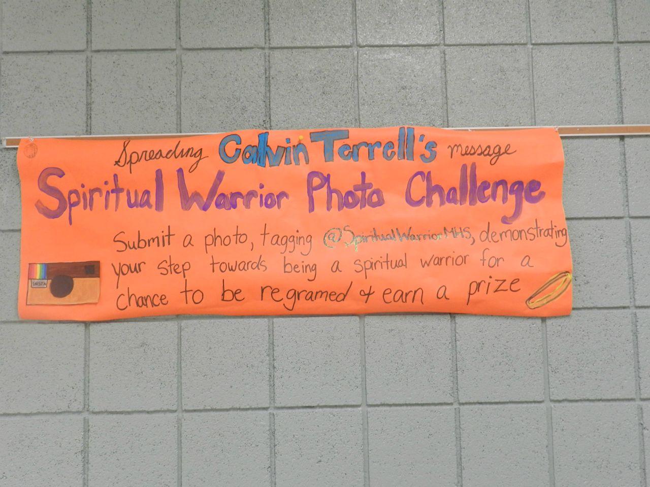 HRC has created and posted banners such as these around the school to advertise the warrior campaign. Photo credit: Adelia Davis