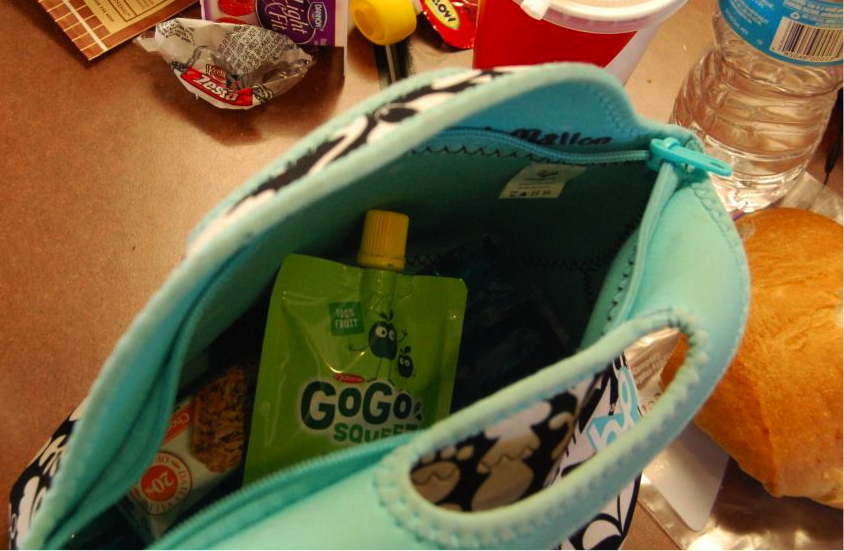 Peculiar snacks like Go-go Squeez have recently found their way into many Mercy lunchboxes. 