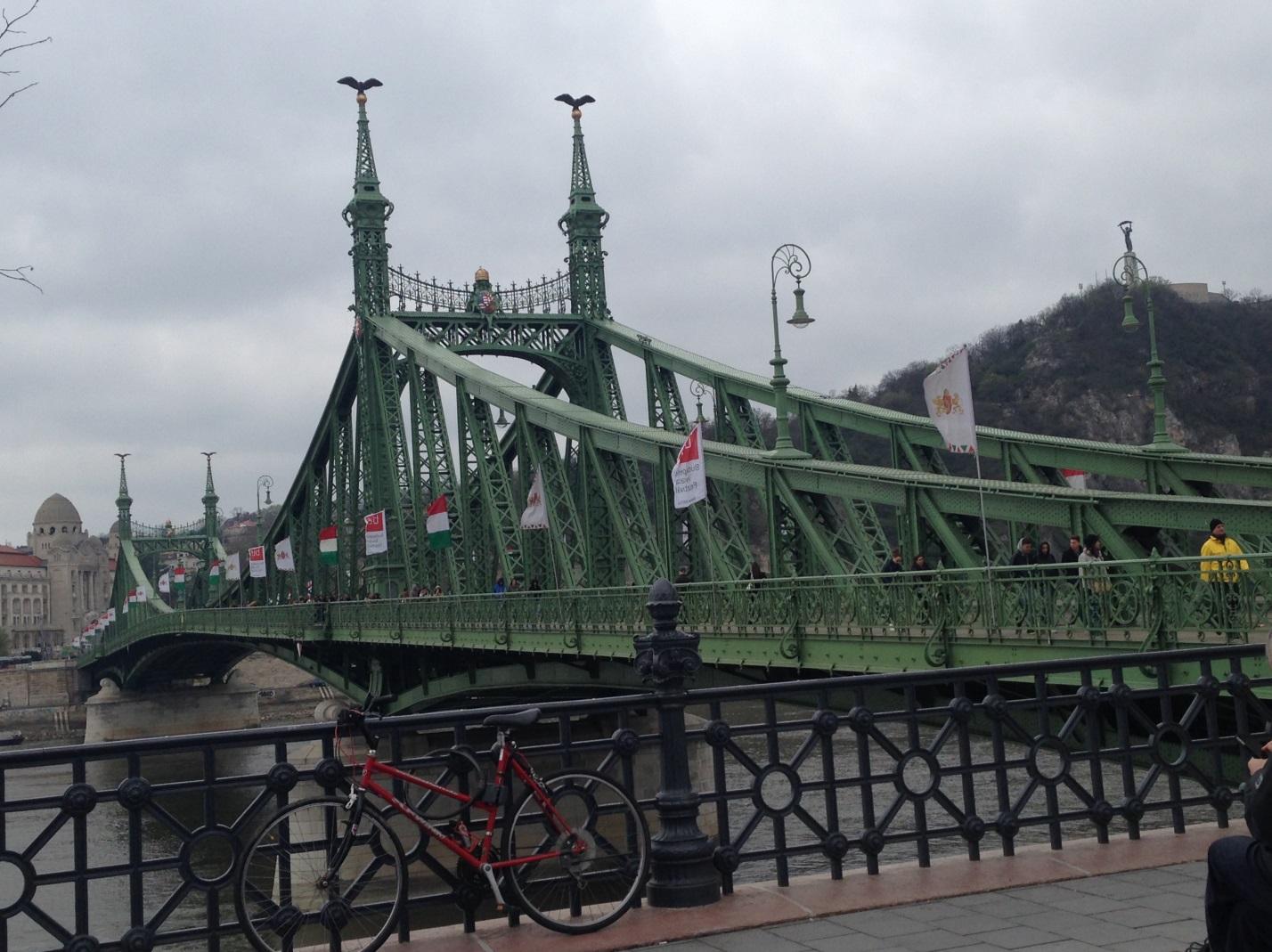 The Liberty Bridge shown above connecting Buda and Pest is located at the southern end of City Center.