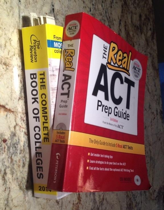 The Real ACT Prep Guide book features five real ACT tests for students to take and study from to achieve their goal score for college.